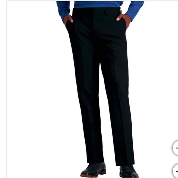 Haggar Men's Flex Dress Pant Black - Picture 1 of 7